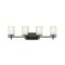 Z-Lite Grayson Vanity, 4-Light, 31 In.W x 5.75 In.L x 8.5 In.H, Matte Black/Clear + Etched Opal 1949-4V-MB - alternate 8
